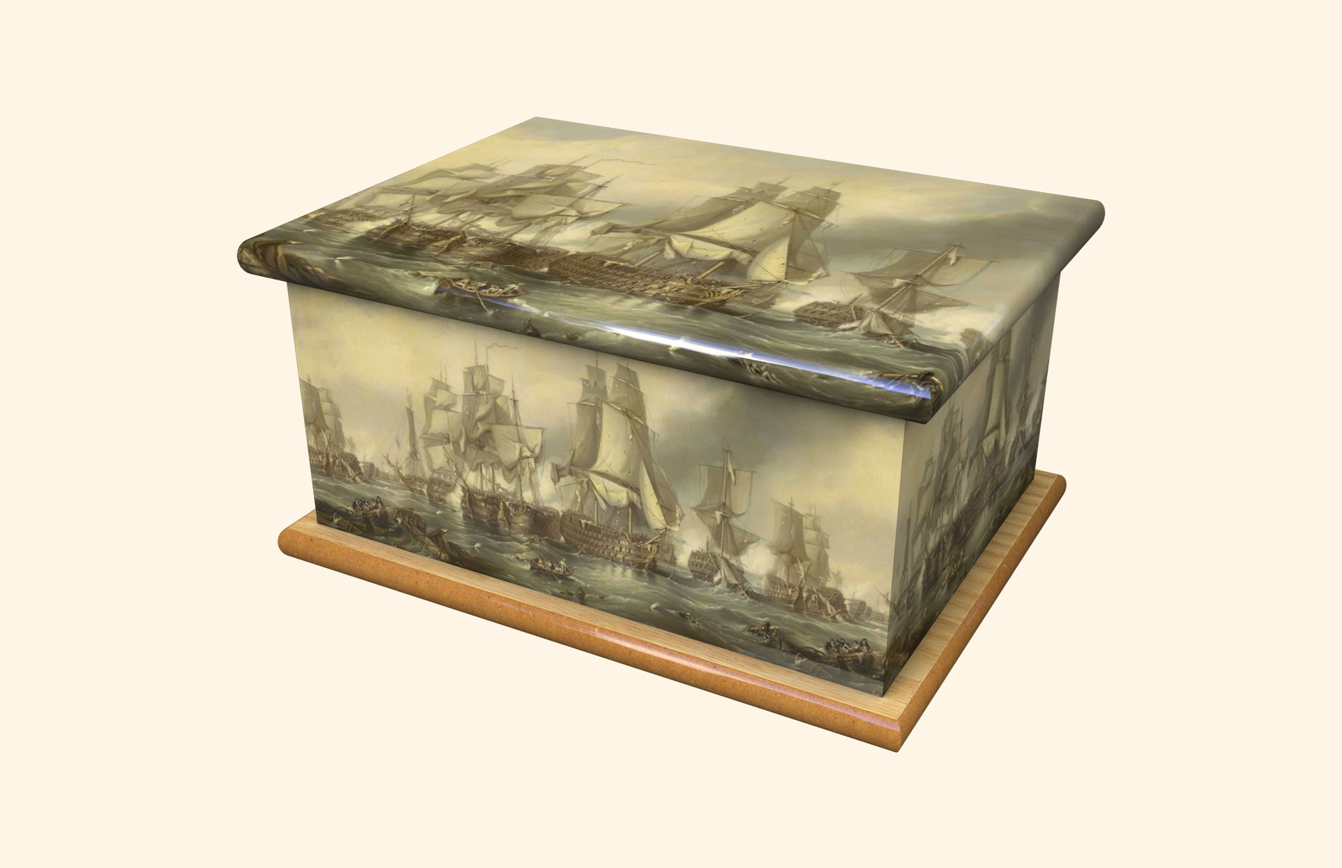 Battle of Trafalgar adult ashes casket